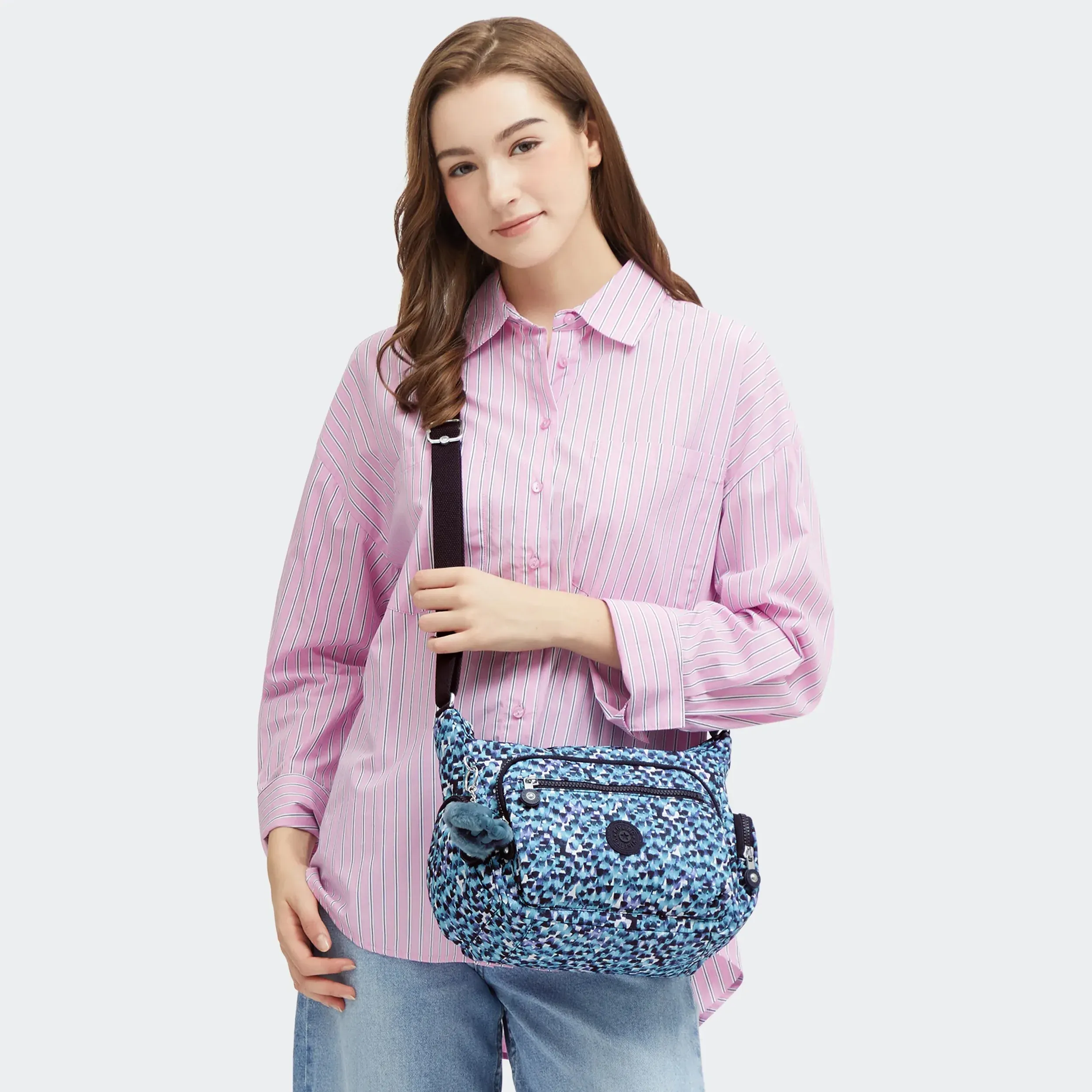 Bolsa de Ombro Estampada Gabbie Pequena